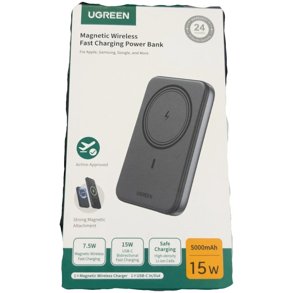 Nn6U Ugreen Magnetic Wireless Fast Charging 15W Power Bank 5000mAh Used Read⬇️